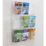 Safco Reveal Clear Literature Displays, 9 Compartments, 30w x 2d x 36.75h, Clear