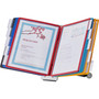 Durable SHERPA Desk Reference System, 10 Panels, 10 x 5.63 x 13.88, Assorted Borders