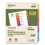 Avery Customizable Table of Contents Ready Index Dividers with Multicolor Tabs, 8-Tab, 1 to 8, 11 x 8.5, White, 3 Sets