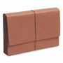 Smead TUFF Expanding Wallets, 5.25" Expansion, 1 Section, Elastic Cord Closure, Legal Size, Redrope