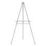 Quartet Aluminum Heavy-Duty Display Easel, 38" to 66" High, Aluminum, Silver (QRT55E) View Product Image