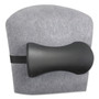 Safco Memory Foam Lumbar Support Backrest - Strap Mount - Black