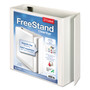 Cardinal FreeStand Easy Open Locking Slant-D Ring Binder, 3 Rings, 4" Capacity, 11 x 8.5, White