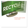 deflecto Superior Image Swivel Sign Holder w/Green Edge, 8.5 x 11 Insert, Silver Base (DEF691590) View Product Image
