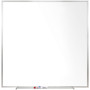Ghent Magnetic Porcelain Whiteboard with Aluminum Frame, 48.5" x 48.5", White Surface, Satin Aluminum Frame