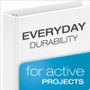 Cardinal Performer ClearVue Slant-D Ring Binder, 3 Rings, 4" Capacity, 11 x 8.5, White