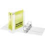 Cardinal Performer ClearVue Slant-D Ring Binder, 3 Rings, 4" Capacity, 11 x 8.5, White