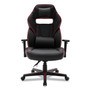 Alera Racing Style Ergonomic Gaming Chair, Supports 275 lb, 15.91" to 19.8" Seat Height, Black/Red Trim Seat/Back, Black/Red Base