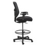 Alera Elusion Series Mesh Stool, Supports Up to 275 lb, 22.6" to 31.6" Seat Height, Black