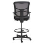 Alera Elusion Series Mesh Stool, Supports Up to 275 lb, 22.6" to 31.6" Seat Height, Black