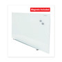 Universal Frameless Magnetic Glass Marker Board, 36 x 24, White Surface (UNV43202) View Product Image
