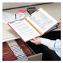 Smead Pressboard Classification Folders, Six SafeSHIELD Fasteners, 2/5-Cut Tabs, 2 Dividers, Legal Size, Red, 10/Box