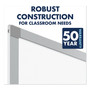 Quartet Porcelain Magnetic Whiteboard, 72" x 48", White Surface, Satin Aluminum Frame