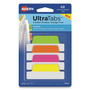 Avery Ultra Tabs Repositionable Tabs, Margin Tabs: 2.5" x 1", 1/5-Cut, Assorted Neon Colors, 48/Pack