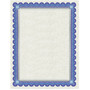 Southworth Parchment Certificates, Academic, 8.5 x 11, Ivory with Blue/Silver Foil Border, 15/Pack