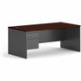 HON 38000 H38294L Pedestal Desk - 29.5" Height x 72" Width x 36" Depth - 2 x Box, File Drawer(s)Left Side - Waterfall Edge - Finish: Charcoal