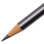 Prismacolor EBONY Sketching Pencil, 4 mm, 2B, Jet Black Lead, Black Matte Barrel, Dozen