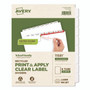 Avery Index Maker EcoFriendly Print and Apply Clear Label Dividers with White Tabs, 8-Tab, 11 x 8.5, White, 5 Sets