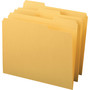 Smead Reinforced Top Tab Colored File Folders, 1/3-Cut Tabs: Assorted, Letter Size, 0.75" Expansion, Goldenrod, 100/Box