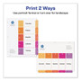 Avery Customizable TOC Ready Index Multicolor Tab Dividers, Uncollated, 5-Tab, 1 to 5, 11 x 8.5, White, 24 Sets