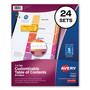 Avery Customizable TOC Ready Index Multicolor Tab Dividers, Uncollated, 5-Tab, 1 to 5, 11 x 8.5, White, 24 Sets
