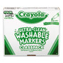 Crayola Ultra-Clean Washable Marker Classpack, Fine Bullet Tip, 10 Assorted Colors, 200/Pack