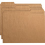 Smead Heavyweight Kraft File Folder, 1/3-Cut Tabs: Assorted, Letter Size, 0.75" Expansion, 11-pt Kraft, Brown, 100/Box
