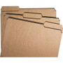 Smead Heavyweight Kraft File Folder, 1/3-Cut Tabs: Assorted, Letter Size, 0.75" Expansion, 11-pt Kraft, Brown, 100/Box