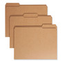 Smead Heavyweight Kraft File Folder, 1/3-Cut Tabs: Assorted, Letter Size, 0.75" Expansion, 11-pt Kraft, Brown, 100/Box