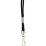 SICURIX Rope Lanyard, Metal Hook Fastener, 36" Long, Nylon, Black