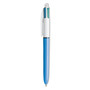 BIC 4-Color Multi-Function Ballpoint Pen, Retractable, Medium 1 mm, Black/Blue/Green/Red Ink, Blue Barrel (BICMM11) View Product Image