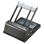 Bostitch 160-Sheet Antimicrobial Protected Xtreme Duty Adjustable Two- to Three-Hole Punch, 9/32" Holes, Black/Silver