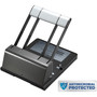 Bostitch 160-Sheet Antimicrobial Protected Xtreme Duty Adjustable Two- to Three-Hole Punch, 9/32" Holes, Black/Silver