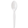 Dixie Individually Wrapped Mediumweight Polystyrene Cutlery, Teaspoons, White, 1,000/Carton (DXETM23C7) View Product Image