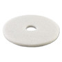 Boardwalk Polishing Floor Pads, 17" Diameter, White, 5/Carton