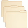 Smead 1/3 Tab Cut Letter Recycled Top Tab File Folder - 8 1/2" x 11" - Top Tab Location - Assorted Tab Position - 11 pt. - 2 Plys