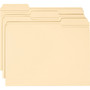 Smead 100% Recycled Reinforced Top Tab File Folders, 1/3-Cut Tabs: Assorted, Letter Size, 0.75" Expansion, Manila, 100/Box