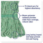 Boardwalk Super Loop Wet Mop Head, Cotton/Synthetic Fiber, 5" Headband, Medium Size, Green (BWK502GNEA) View Product Image