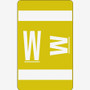 Smead AlphaZ Color-Coded Second Letter Alphabetical Labels, W, 1 x 1.63, Yellow, 10/Sheet, 10 Sheets/Pack