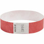 SICURIX Standard Dupont Tyvek Security Wristband - Standard - 0.8" Height x 10" Width - Red - Tyvek