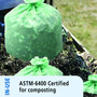 Stout by Envision EcoSafe-6400 Bags, 64 gal, 0.85 mil, 48" x 60", Green, 30/Box