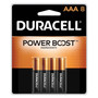 Duracell Power Boost CopperTop Alkaline AAA Batteries, 8/Pack, 40 Packs/Carton (DURMN2400B8ZCT) View Product Image