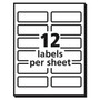 Avery Vibrant Laser Color-Print Labels w/ Sure Feed, 1.25 x 3.75, White, 300/Pack (AVE6879) View Product Image