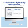 The Mighty Badge by Avery The Mighty Badge Printable Insert Sheets, 100 Clear Inserts, Inkjet - Printable, Non-adhesive, Reusable, Easy Peel - Clear