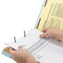 Smead Four-Section Pressboard Top Tab Classification Folders, Four SafeSHIELD Fasteners, 1 Divider, Legal Size, Blue, 10/Box