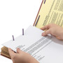 Smead Pressboard Classification Folders, Eight SafeSHIELD Fasteners, 2/5-Cut Tabs, 3 Dividers, Legal Size, Red, 10/Box