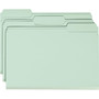 Smead Recycled Pressboard Fastener Folders, 1/3-Cut Tabs, Two SafeSHIELD Fasteners, 2" Expansion, Legal Size, Gray-Green, 25/Box