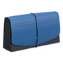 Smead Handy File with Pockets, 21 Sections, Elastic Cord Closure, 1/2-Cut Tabs, Check Size, Black/Blue