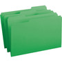 Smead Reinforced Top Tab Colored File Folders, 1/3-Cut Tabs: Assorted, Legal Size, 0.75" Expansion, Green, 100/Box