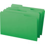 Smead Reinforced Top Tab Colored File Folders, 1/3-Cut Tabs: Assorted, Legal Size, 0.75" Expansion, Green, 100/Box